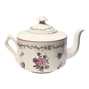 American Girl Samantha Porcelain Teapot Pleasant Co Floral China Tea Pot & Lid